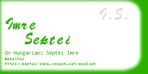 imre septei business card